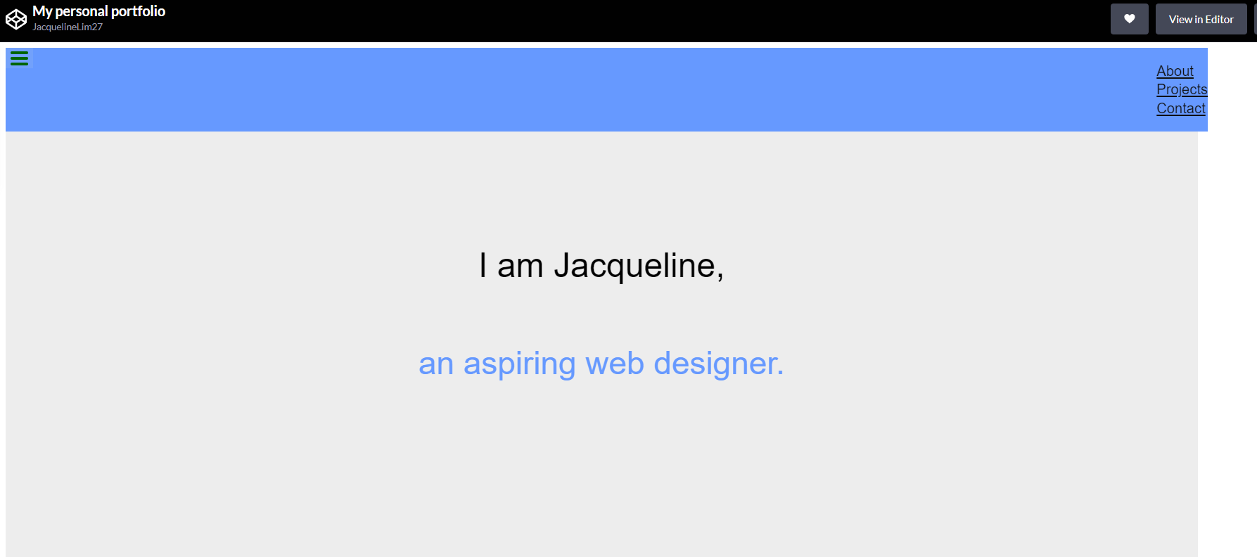 My personal Portfolio